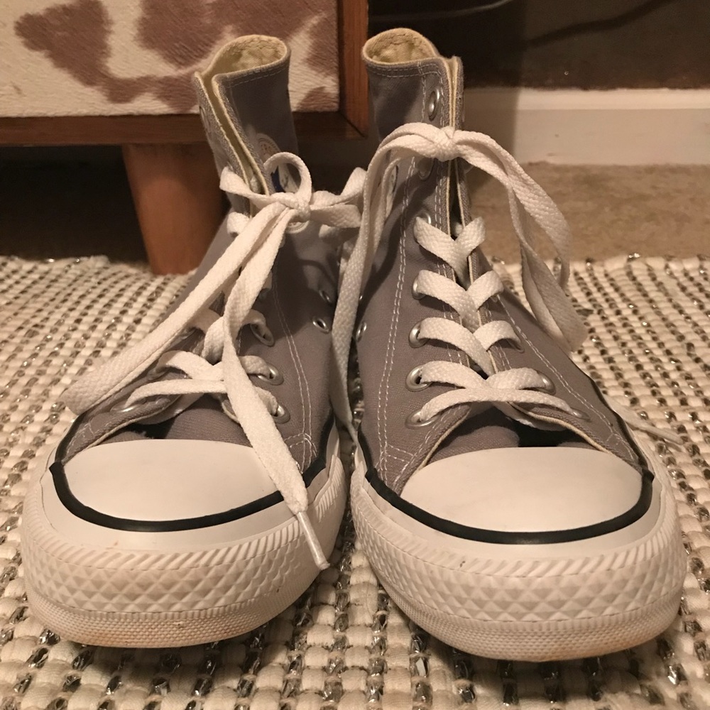 Grey hightop converse